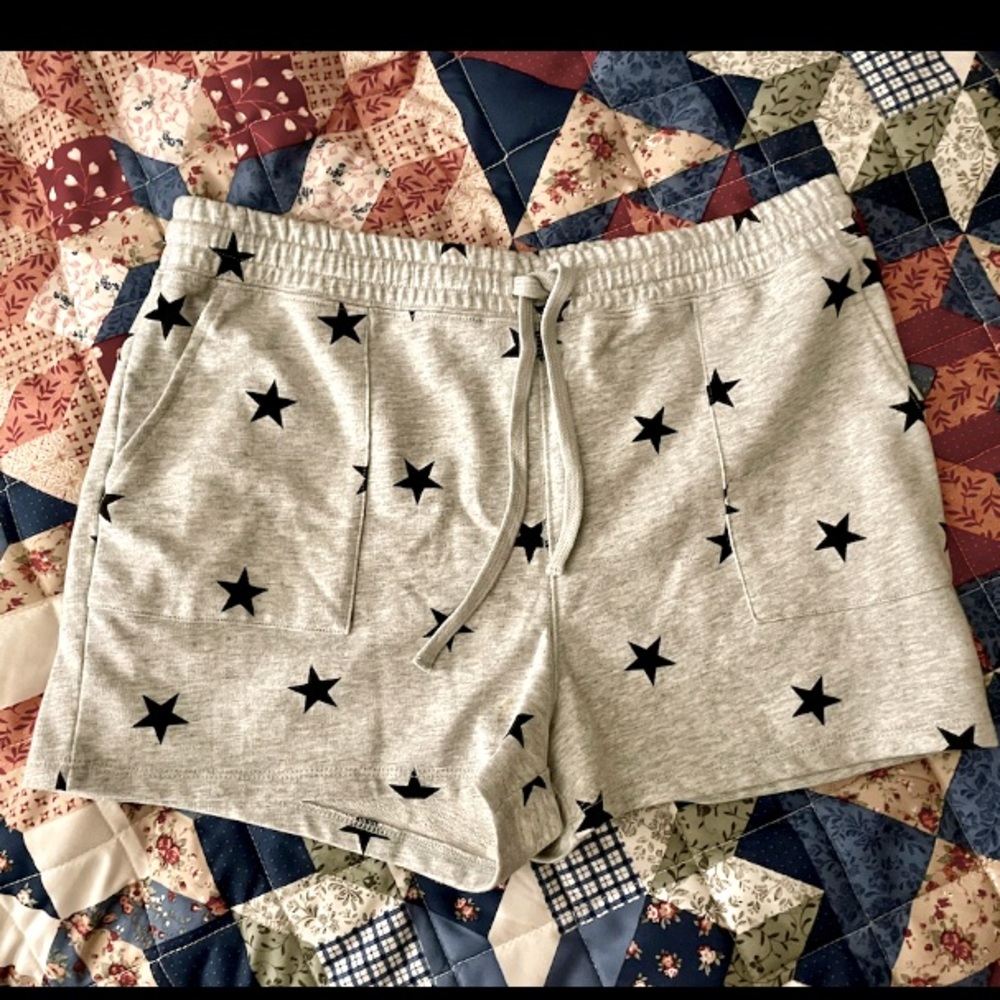 Lucky🍀Brand Gray w/Stars Tie Shorts w/Pockets (S)